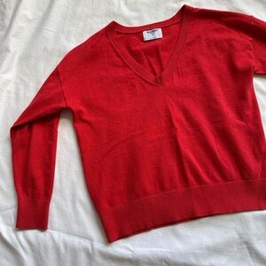 Old Navy Red V-Neck Sweater